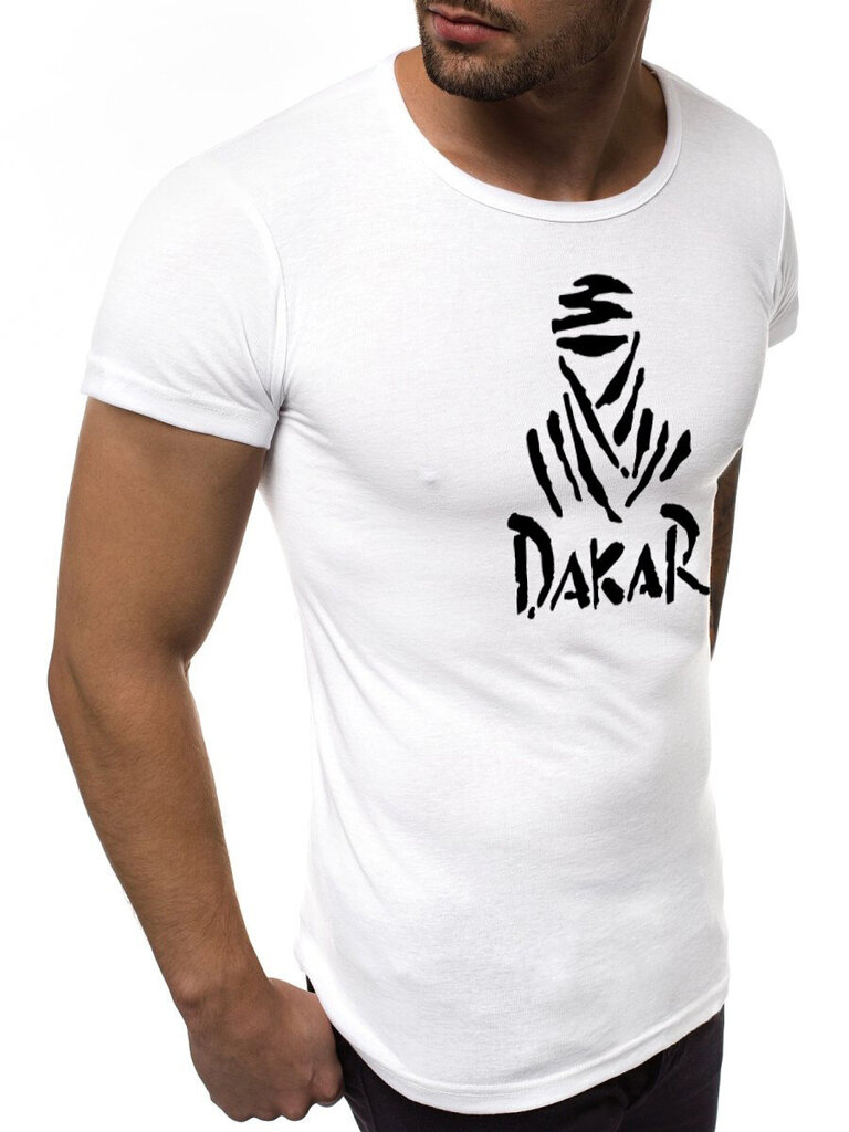 Marškinėliai vyrams DakarJS/712005-43416-XXL, balti kaina ir informacija | Vyriški marškinėliai | pigu.lt