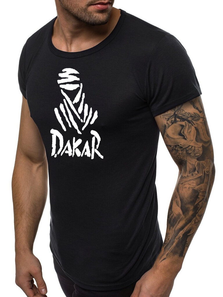 Marškinėliai vyrams Dakar JS/712005-43417-XXL, juodi kaina ir informacija | Vyriški marškinėliai | pigu.lt