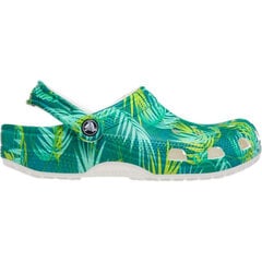 Šlepetės moterims Crocs™ Classic Tropical Clog 135205, žalios kaina ir informacija | Šlepetės moterims | pigu.lt