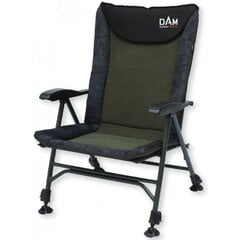 Кресло DAM CamoVision Easy Fold Chair With Armrests Alu, черное цена и информация | Садовые стулья, кресла, пуфы | pigu.lt