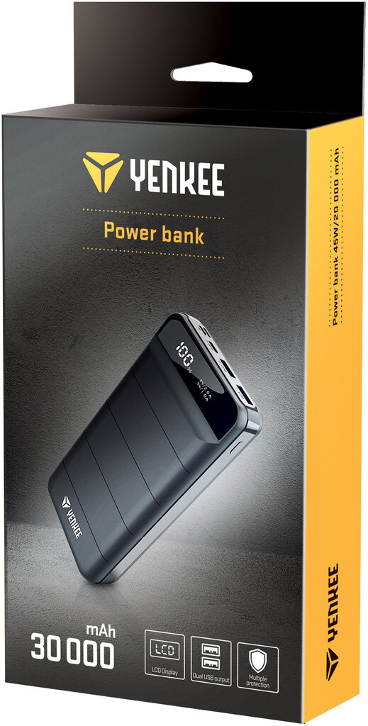 Yenkee 35053548 30000 mAh kaina ir informacija | Atsarginiai maitinimo šaltiniai (power bank) | pigu.lt