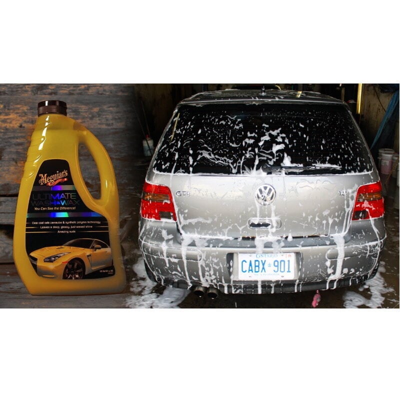 Automobilio šampūnas ir vaškas viename Meguiar's Ultimate Wash & Wax 2in1 Car Shampoo & Waxed Finish, 1420 ml kaina ir informacija | Autochemija | pigu.lt