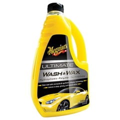 Automobilio šampūnas ir vaškas viename Meguiar's Ultimate Wash & Wax 2in1 Car Shampoo & Waxed Finish, 1420 ml kaina ir informacija | Autochemija | pigu.lt