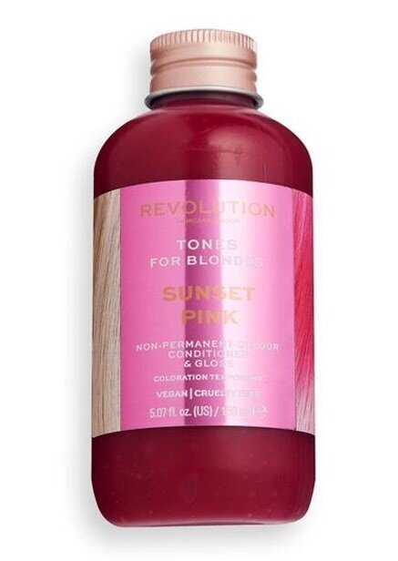 Pusiau ilgalaikiai plaukų dažai šviesiems plaukams Revolution Haircare London Tones for Blondes, 150 ml, Sunset Pink цена и информация | Plaukų dažai | pigu.lt