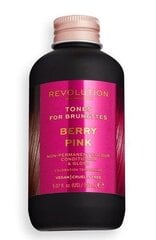 Полуперманентная краска для брюнеток Revolution Haircare London Tones For Brunettes, 150 мл, Berry Pink цена и информация | Краска для волос | pigu.lt