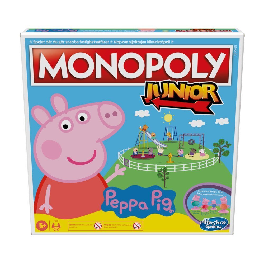 Stalo žaidimas Hasbro Monopolis Junior Peppa Pig (Kiaulytė Pepa), FI цена и информация | Stalo žaidimai, galvosūkiai | pigu.lt