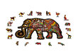 Medinė dėlionė Magiškas dramblys, 245 detalės kaina ir informacija | Dėlionės (puzzle) | pigu.lt