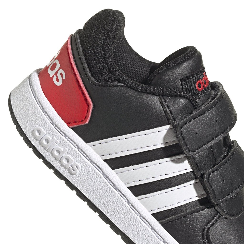 Kedai vaikams Adidas Hoops 2.0 Cmf I Black FY9444/8.5K, juodi цена и информация | Sportiniai batai vaikams | pigu.lt