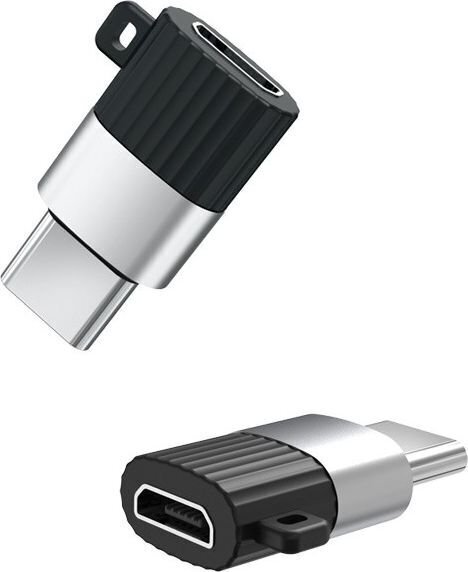 Adapteris USB TelForceOne XO NB149-A micro-USB - USB-C цена и информация | Adapteriai, USB šakotuvai | pigu.lt