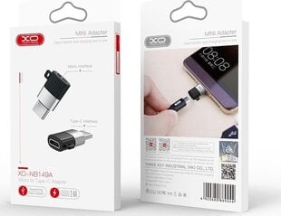 Адаптер USB TelForceOne XO NB149-A micro-USB-USB-C цена и информация | Адаптеры, USB-разветвители | pigu.lt