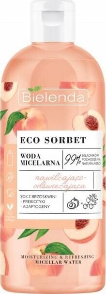 Micelinis vanduo Bielenda Eco Persikų šerbetas, 500 ml kaina ir informacija | Veido prausikliai, valikliai | pigu.lt