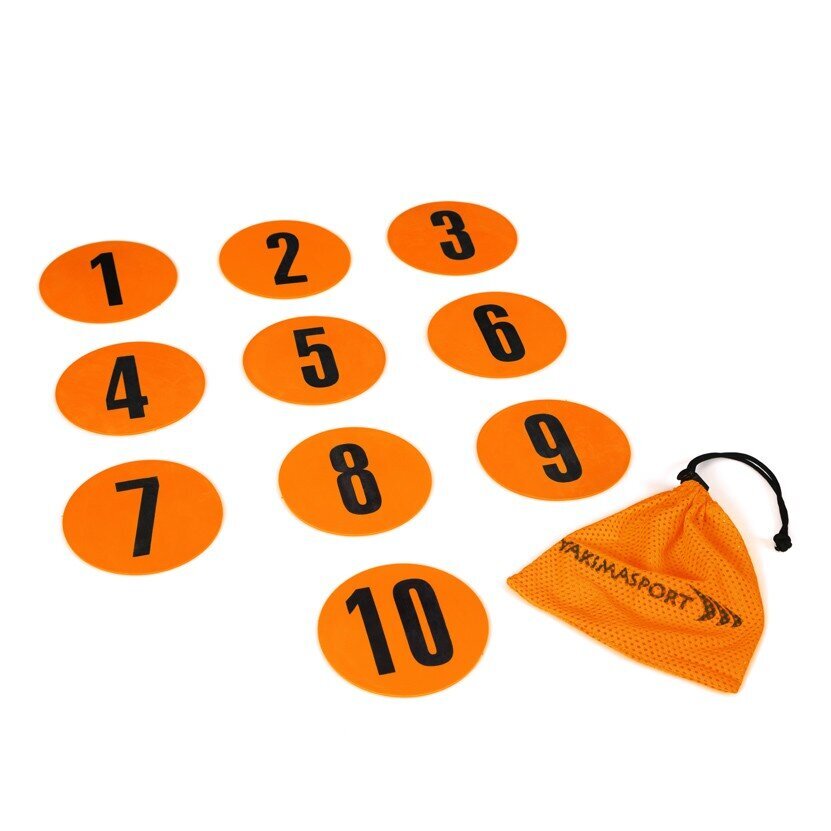 Vikrumo numeriai Yakimasport 100326, oranžiniai цена и информация | Kūgiai, treniruočių barjerai | pigu.lt
