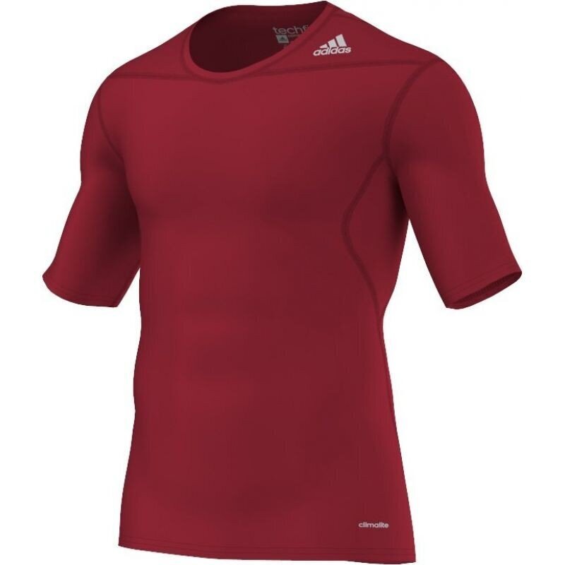 Termo marškinėliai vyrams Adidas techfit base D82089, raudoni цена и информация | Vyriški termo apatiniai | pigu.lt