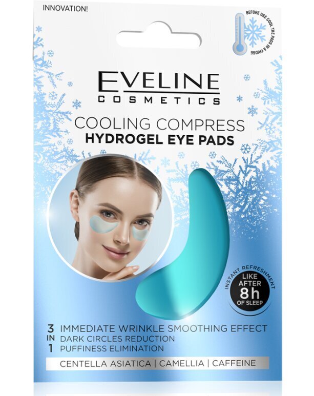 Hidrogelio paakių pagalvėlės Eveline Hydrogel 2 vnt цена и информация | Veido kaukės, paakių kaukės | pigu.lt