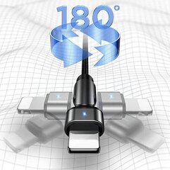 Kabel USB Usams USB-A - Lightning 1 m Zielony (6958444929255) цена и информация | Кабели для телефонов | pigu.lt