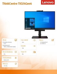 Monitorius Lenovo TIO4-24 11GEPAT1EU LED Full HD 23,8" IPS kaina ir informacija | Monitoriai | pigu.lt