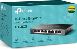TP-Link TL-SG108S цена и информация | Коммутаторы (Switch) | pigu.lt