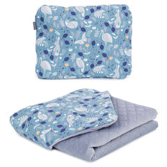 MamoTato pagalvė ir antklodė-pledas, Garniai, pilka, 75x100 цена и информация | Покрывала, пледы | pigu.lt