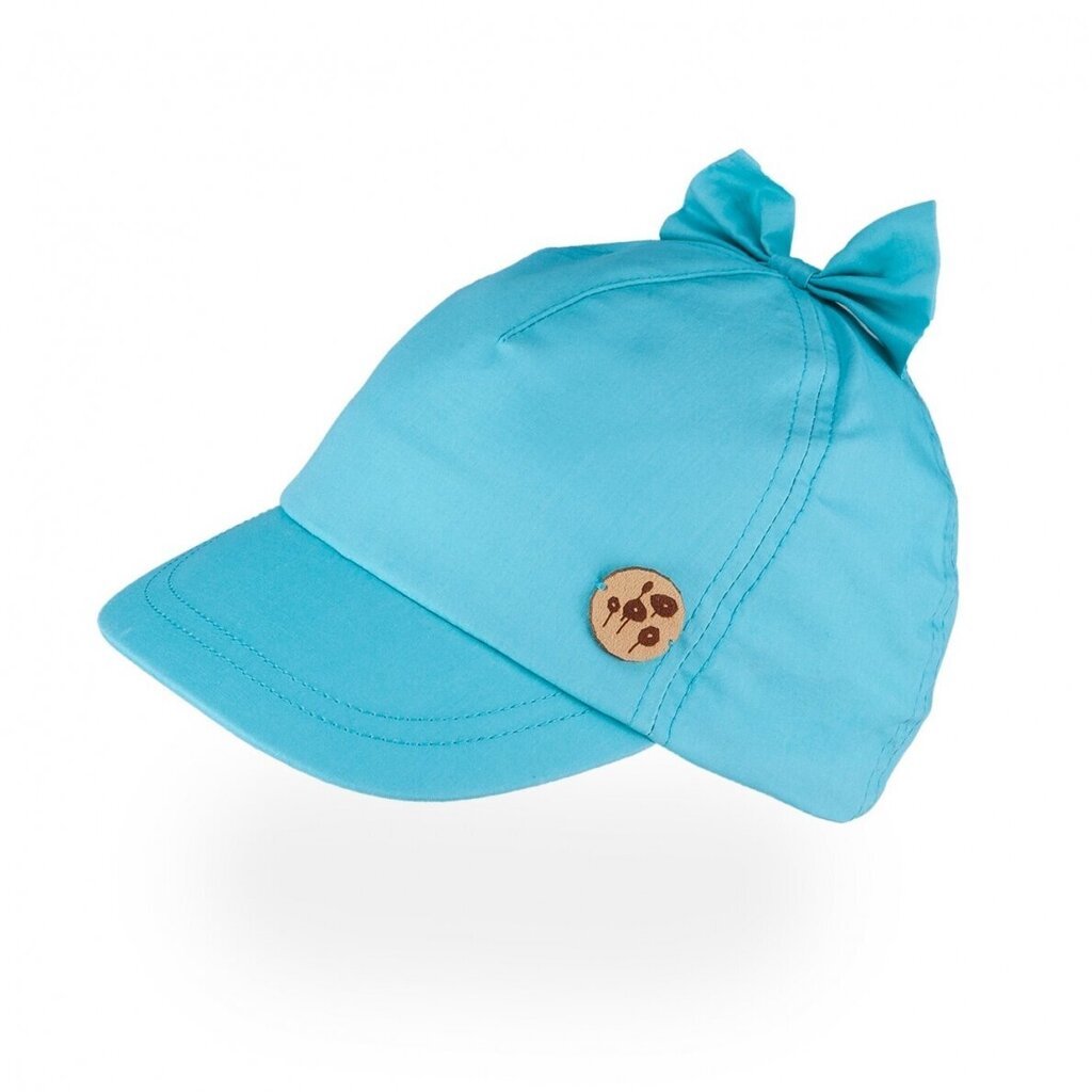 TuTu medvilninė vienguba kepurė su snapeliu mergaitėms, jūros spalva kaina ir informacija | Kepurės, pirštinės, šalikai mergaitėms | pigu.lt
