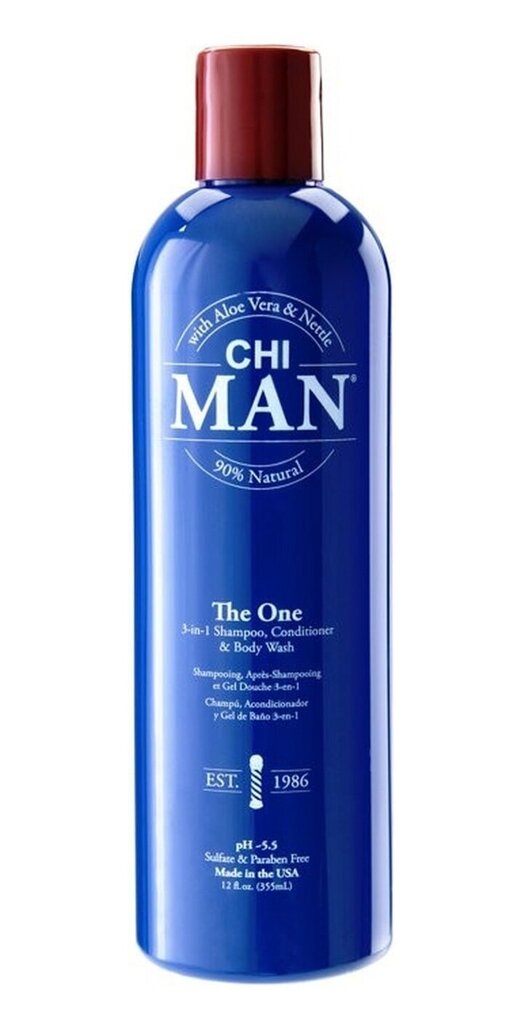 Plaukų šampūnas, kondicionierius ir kūno prausiklis vyrams CHI Man 3in1 HairBody, 355 ml kaina ir informacija | Šampūnai | pigu.lt