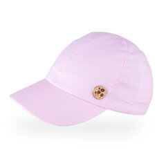 TuTu medvilninė vienguba kepurė su snapeliu mergaitėms, rožinė kaina ir informacija | Kepurės, pirštinės, šalikai mergaitėms | pigu.lt