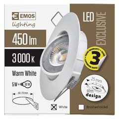 Įleidžiamas led šviestuvas 5 W kaina ir informacija | Įmontuojami šviestuvai, LED panelės | pigu.lt