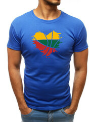 Marškinėliai vyrams Širdis JS 712005 43500, mėlyni kaina ir informacija | Vyriški marškinėliai | pigu.lt