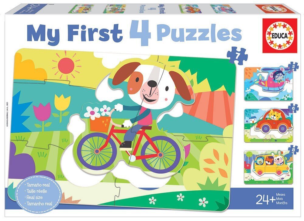 Dėlionės Educa Borras Baby Animals, 4 vnt. kaina ir informacija | Dėlionės (puzzle) | pigu.lt