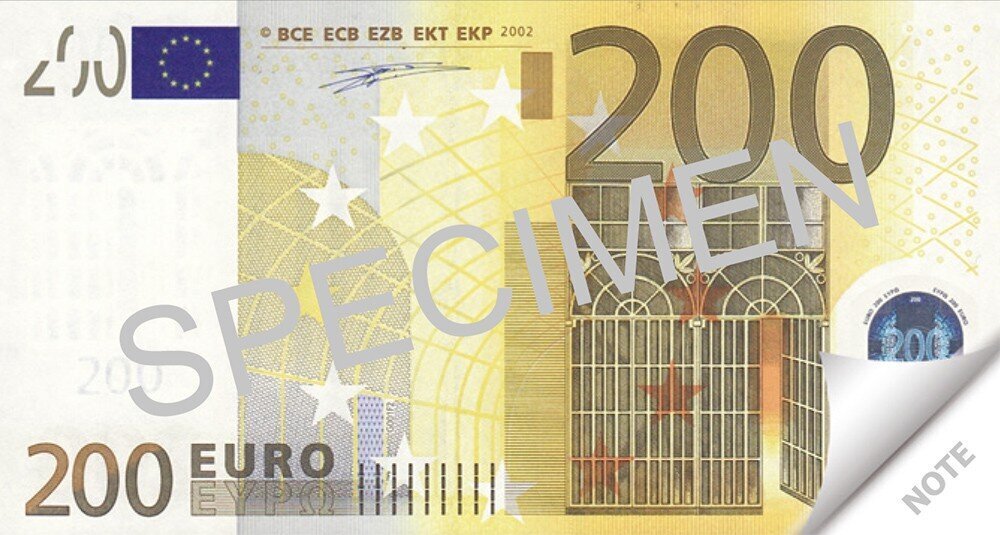 Bloknotas 200 Euro, 70 lapų kaina ir informacija | Sąsiuviniai ir popieriaus prekės | pigu.lt