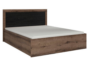 Кровать BRW Balin 160x200 см, тёмно-коричневая/чёрная цена и информация | Кровати | pigu.lt