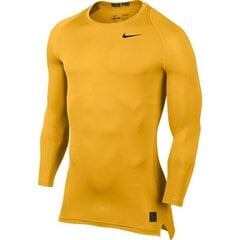 Sportiniai marškinėliai vyrams Nike pro cool compression LS top M 703088739, geltoni kaina ir informacija | Sportinė apranga vyrams | pigu.lt