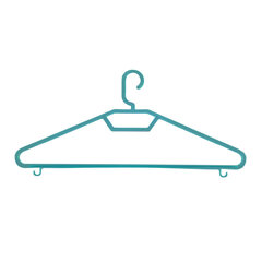 Пластиковая вешалка с перекладиной, цвет аквамарин цена и информация | Вешалки и мешки для одежды | pigu.lt