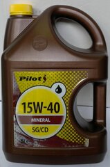 PILOTS 15W40 SG/CD mineral variklio alyva, 5L kaina ir informacija | Variklinės alyvos | pigu.lt