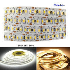 LED лента 5м 100W 6000Lm 1020 диодов (smd 3014) 3000K (теплый свет) цена и информация | Светодиодные ленты | pigu.lt