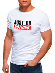 Мужская футболка Just do nothing JS/712005-43537, белая цена и информация | Мужские футболки | pigu.lt