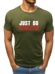 Мужская футболка Just do nothing JS/712005-43539, зеленая цена и информация | Футболка мужская | pigu.lt