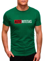 Мужская футболка Autoritetas JS/712005-43535, зеленая цена и информация | Мужские футболки | pigu.lt