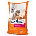 CLUB 4 PAWS PREMIUM полнорационный сухой корм для взрослых кошек с телятиной, 14 кг