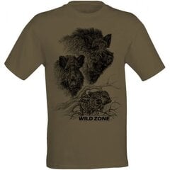 Marškinėliai trumpomis rankovėmis su šernais Wildzone kaina ir informacija | Vyriški marškinėliai | pigu.lt