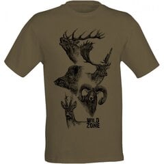 Marškinėliai trumpomis rankovėmis su žvėrimis Wildzone kaina ir informacija | Vyriški marškinėliai | pigu.lt