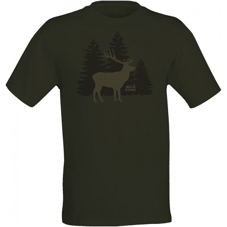 Marškinėliai trumpomis rankovėmis su elniu Wildzone kaina ir informacija | Vyriški marškinėliai | pigu.lt
