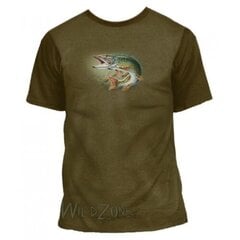 Marškinėliai trumpomis rankovėmis su lydeka Wildzone kaina ir informacija | Vyriški marškinėliai | pigu.lt