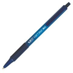 BIC Ballpoint pens SOFTFEEL CLIC 0.32 mm, blue, Pouch 1 pcs 914346 Automatic pen with comfortable cushioned grip. Easy to use: retractable clic system. Comfortable cushioned grip. Qucik-drying (2 sec.). Barrel color matches ink color. Medium point: 1,0 mm, line width 0,32 mm. цена и информация | Письменные принадлежности | pigu.lt