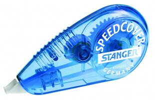 STANGER Correction Roller Speed Cover, 12m x 5mm, 1 pcs 18000101099 Band length 12m x 5mm. Carrier material PE. Ideal for correcting. Immediately overwriteable. Dyes, ball - point pens, as well as dried felt - tip and fill inks can be covered. REACH conform. цена и информация | Канцелярские товары | pigu.lt