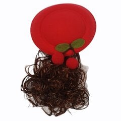 Puošni proginė skrybėlaitė SK_0522-0249, raudona kaina ir informacija | Karnavaliniai kostiumai | pigu.lt