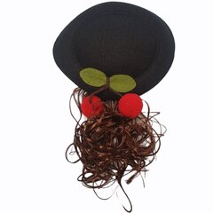 Puošni proginė skrybėlaitė SK_0522-0251, juoda kaina ir informacija | Karnavaliniai kostiumai | pigu.lt