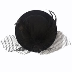 Puošni proginė skrybėlaitė SK_0522-0255, juoda kaina ir informacija | Karnavaliniai kostiumai | pigu.lt