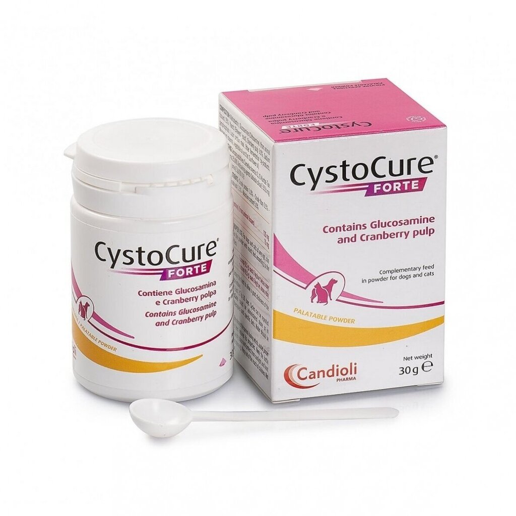 CystoCure FORTE 30g milteliai kaina ir informacija | Vitaminai, papildai, antiparazitinės priemonės katėms | pigu.lt