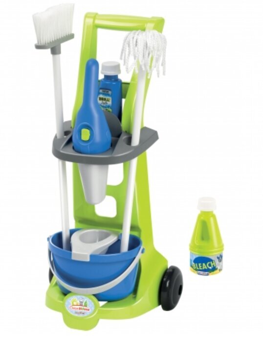 Valymo vežimėlis Ecoiffier Clean Home su 8 priedais цена и информация | Žaislai mergaitėms | pigu.lt