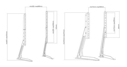 Deltaco ARM-1402 23-70” kaina ir informacija | Televizorių laikikliai, tvirtinimai | pigu.lt